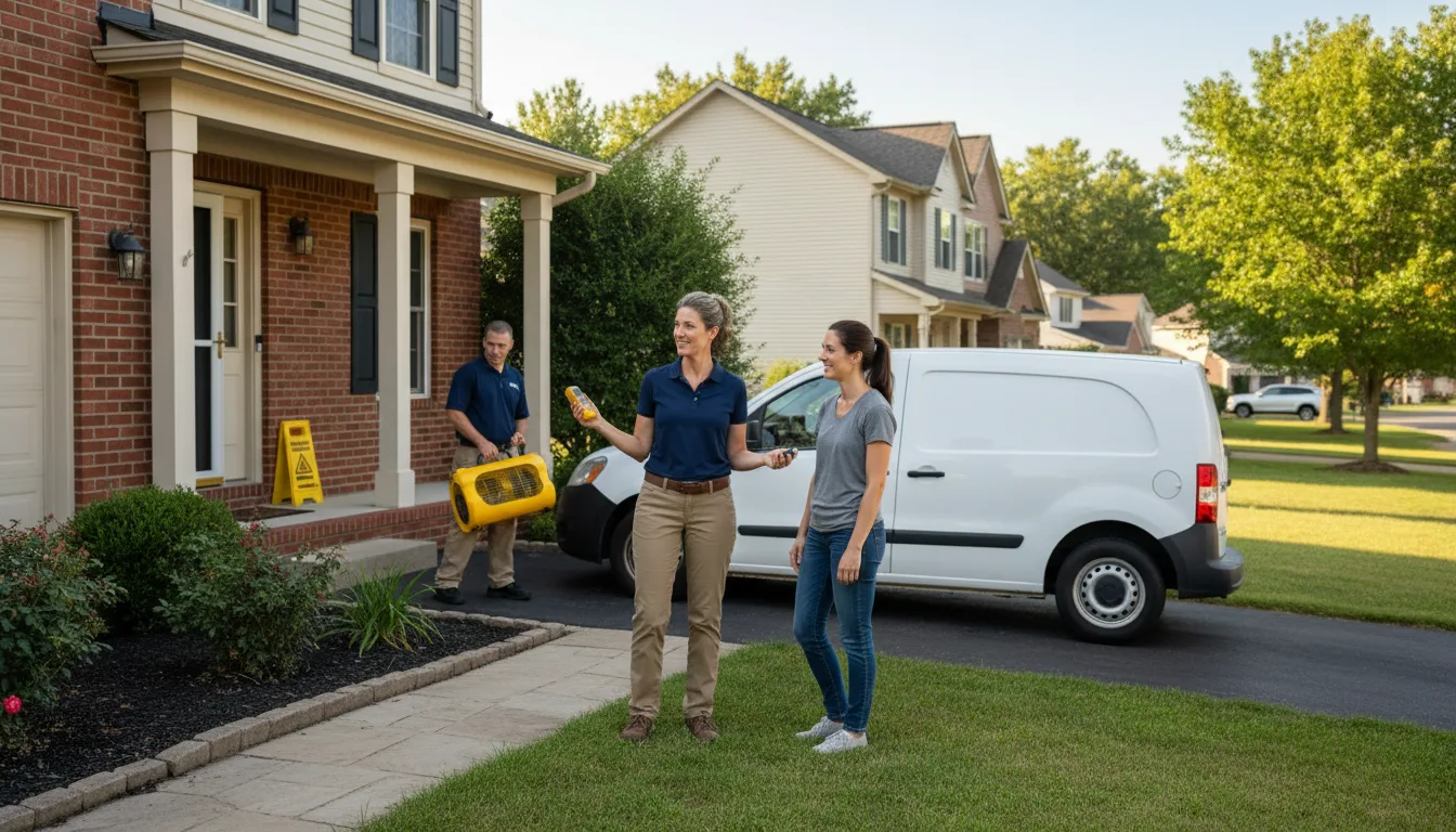 Residential water damage restoration in Alvin, IL